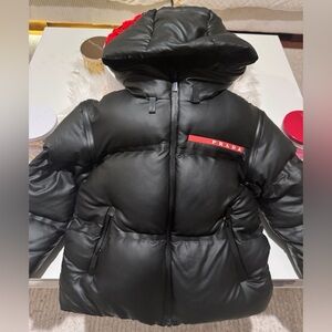 Prada Shiny Black Kids Puffer Coat